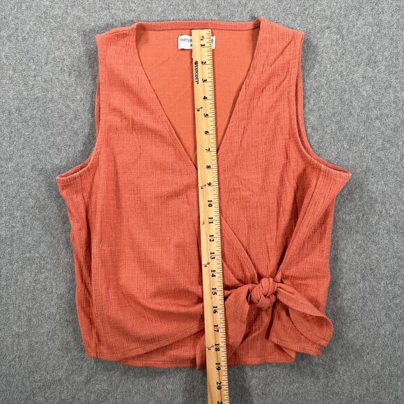 MADEWELL Texture & Thread Wrap-Tie Tank Top L8969 Women's Small Salmon V-Neck - Picture 4 of 7
